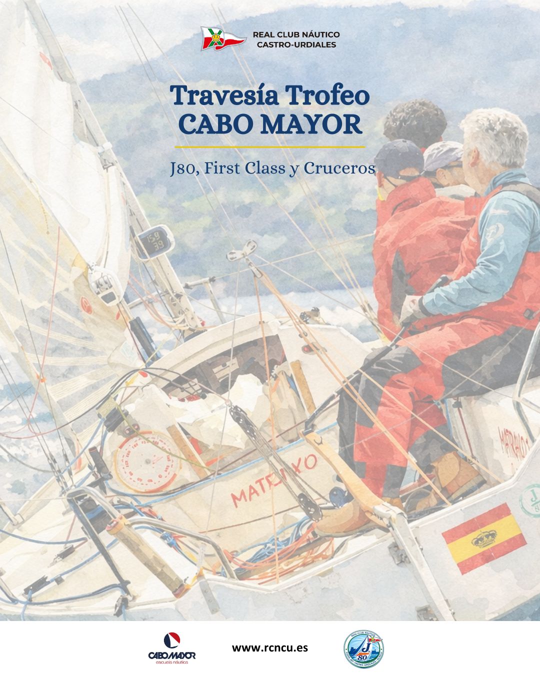 Cartel Travesía Cabo Mayor J80, First Class y Cruceros